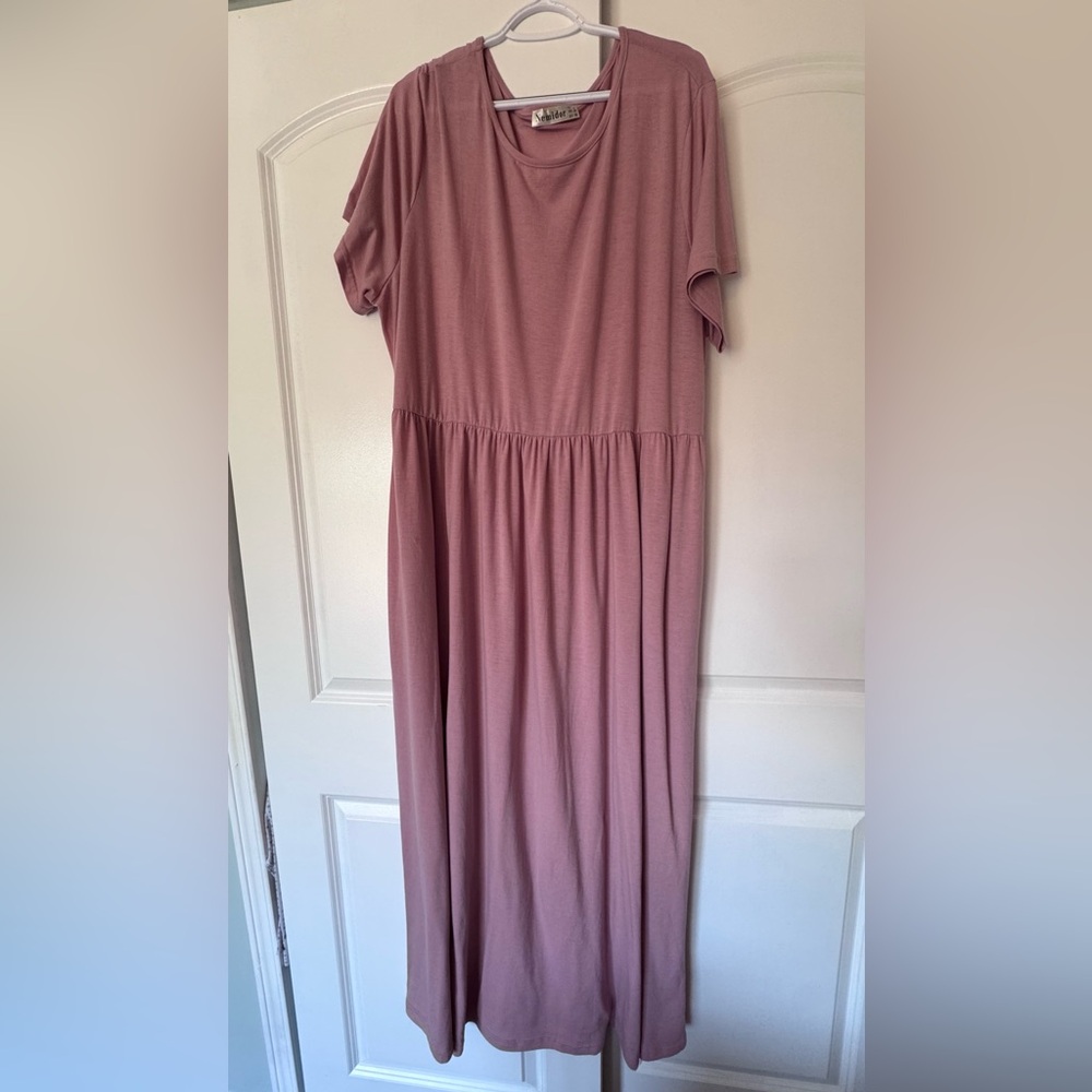 Mauve Pink Maxi Dress
